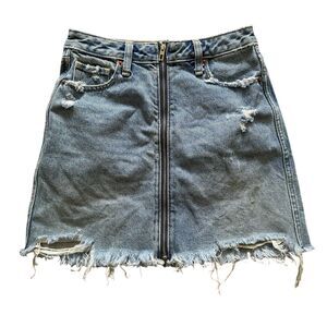 Abercrombie & Fitch Zoe Natural Rise Vintage A-Line Denim Skirt Size 25/0‎